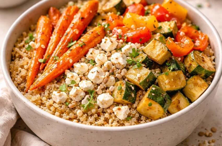 Roasted Vegetable Quinoa Salad Bowl