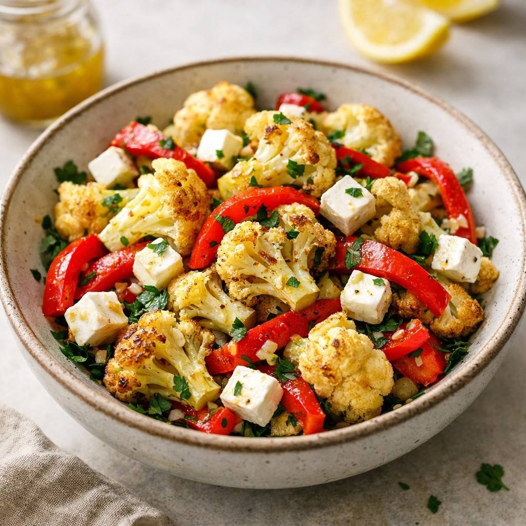 Roasted cauliflower salad