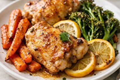 Thumbnail for Easy Sheet Pan Lemon Garlic Chicken with Roasted Vegetables