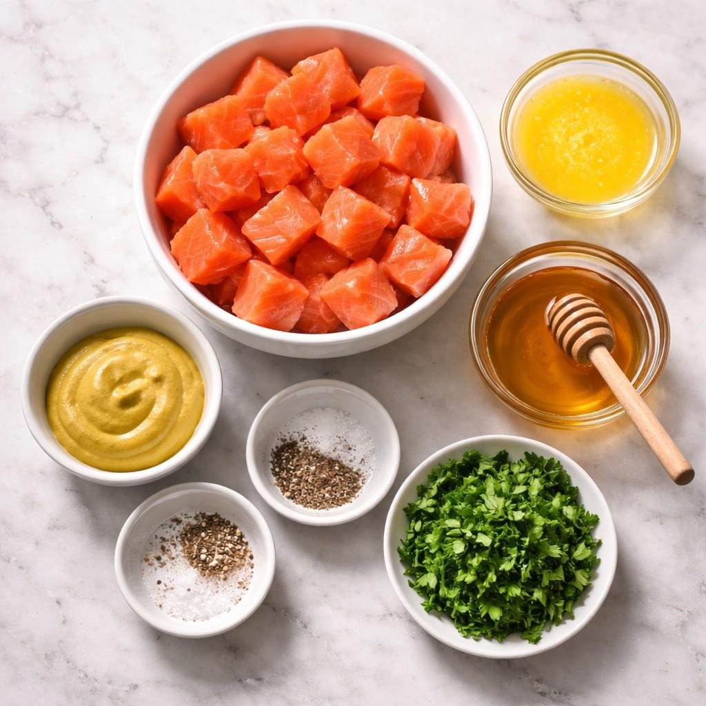 Honey Mustard Salmon Bites ingredients