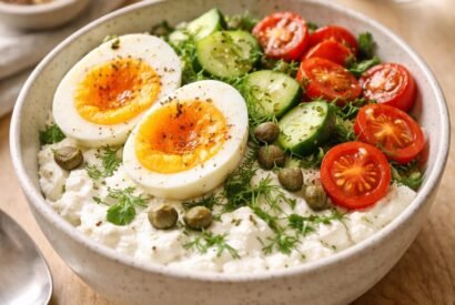 Thumbnail for High-Protein Savory Cottage Cheese Breakfast Bowl