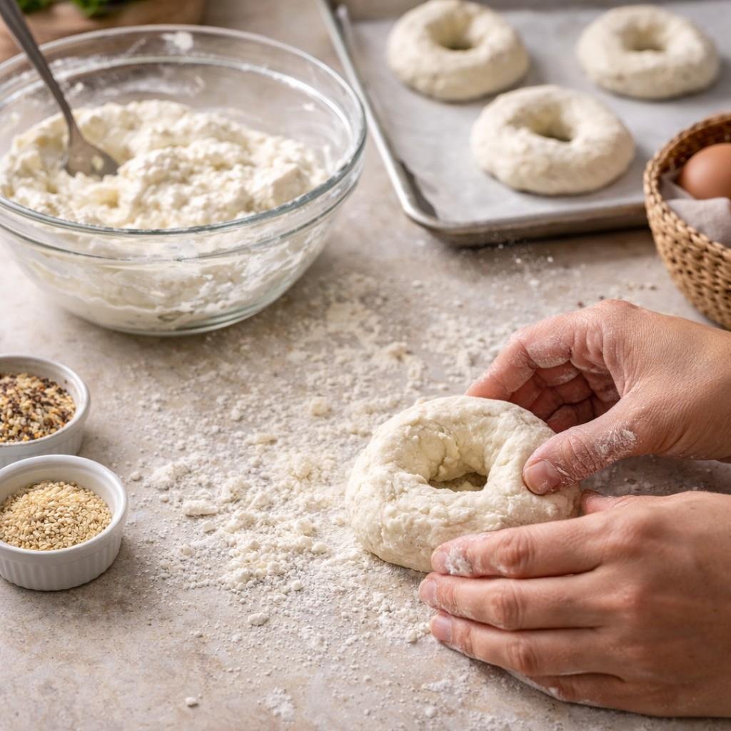 Shaping protein bagels