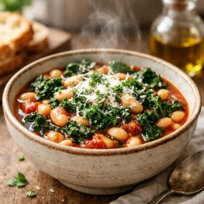Slow Cooker Kale and White Bean Stew