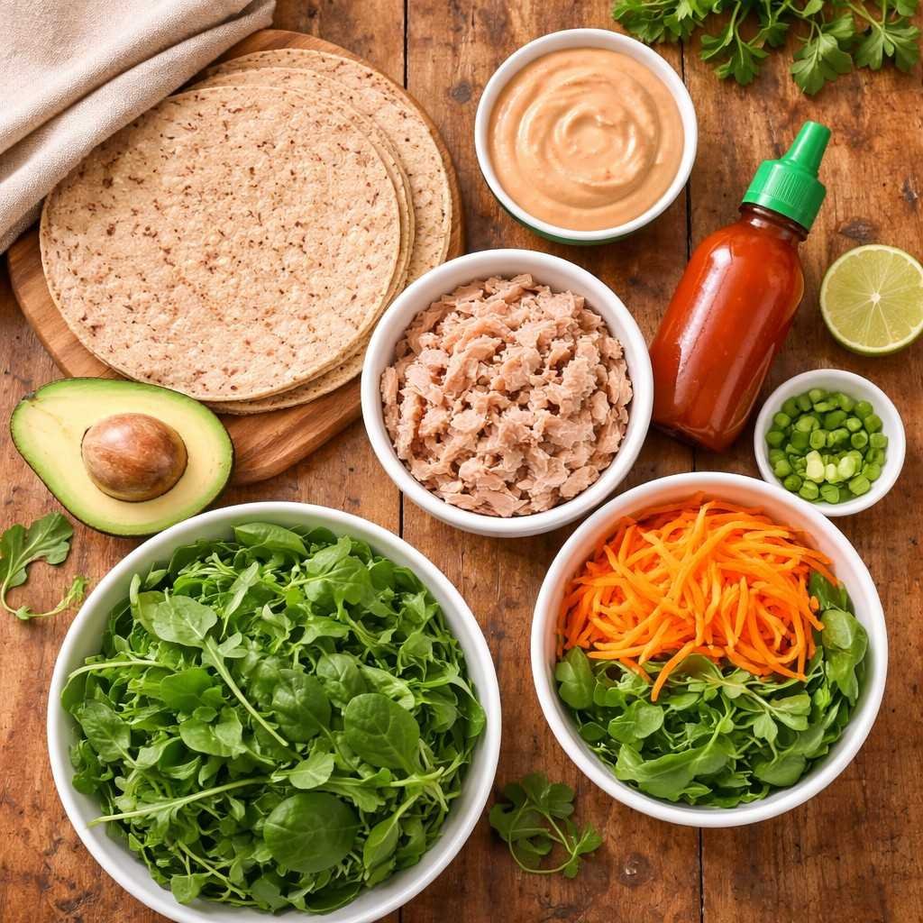 Spicy tuna wrap ingredients