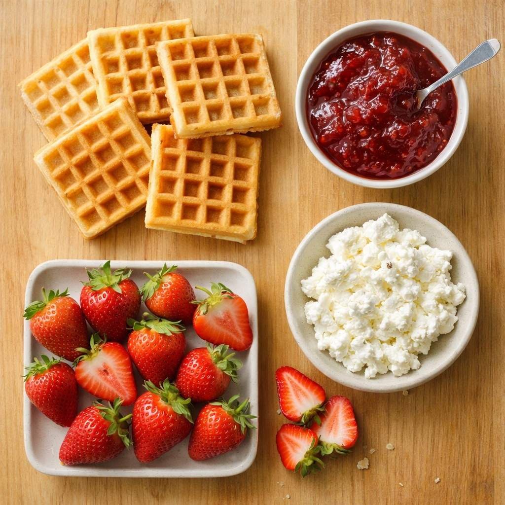 Strawberry goat cheese waffle sandwich ingredients