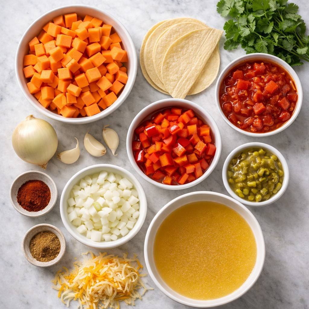 Veggie enchilada soup ingredients