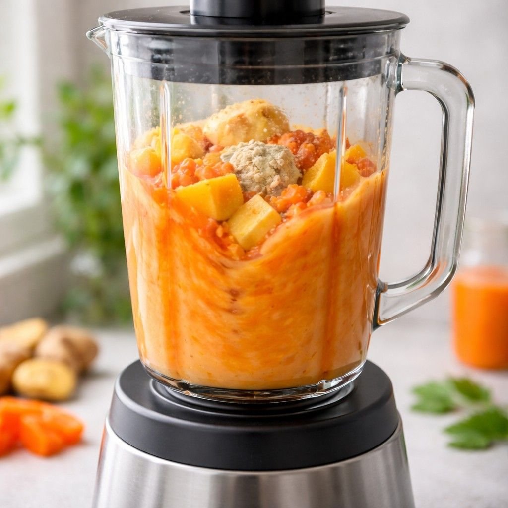 Vibrant mango ginger smoothie blend