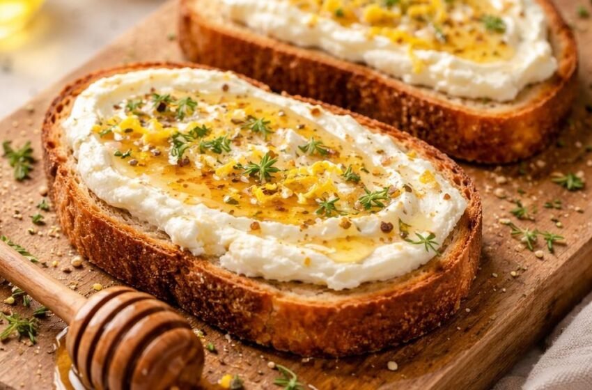 Whipped Feta Honey Toast