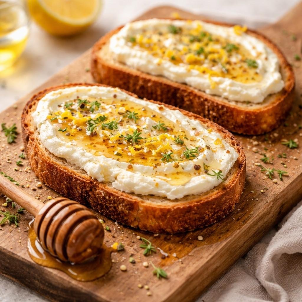 Whipped Feta Honey Toast