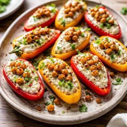 White Bean Stuffed Mini Bell Peppers