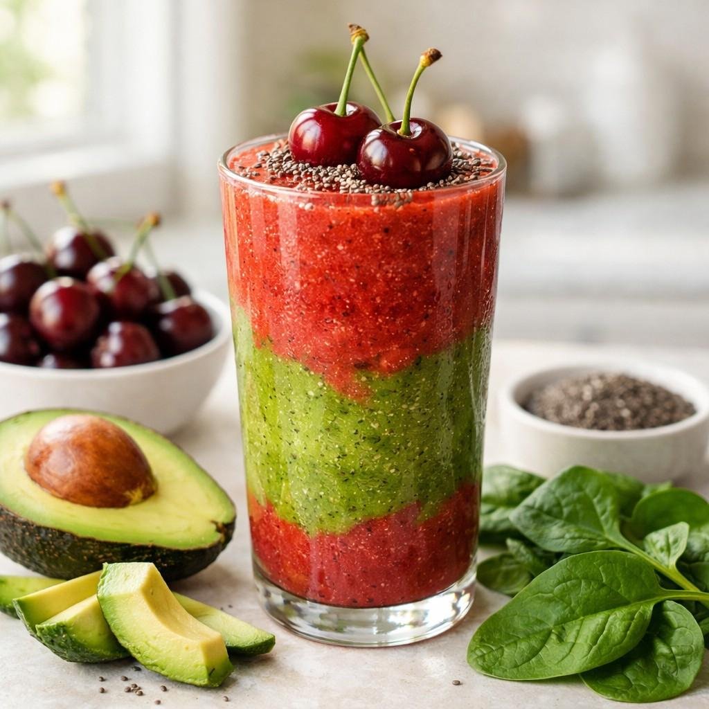cherry spinach smoothie
