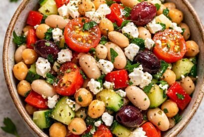 Thumbnail for Mediterranean Dense Bean Salad with Fresh Herbs and Feta
