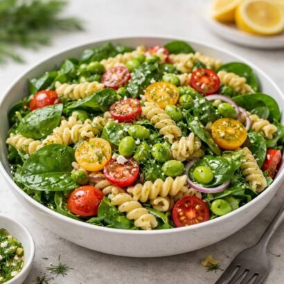 spinach dill pasta salad