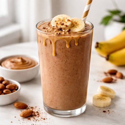 Almond Butter Chocolate Banana Smoothie