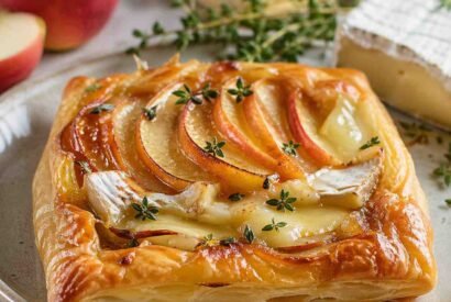Thumbnail for Crispy Apple Brie Puff Pastry Tarts