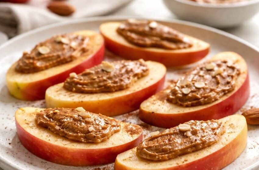 Apple with Cinnamon Almond Butter