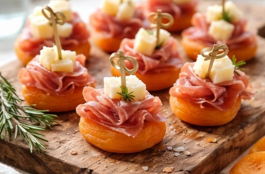 Apricot Prosciutto Parmesan Bites