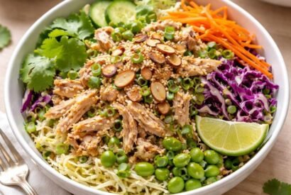 Thumbnail for Asian Chicken Salad Bowls (Quick & Healthy Meal Prep)