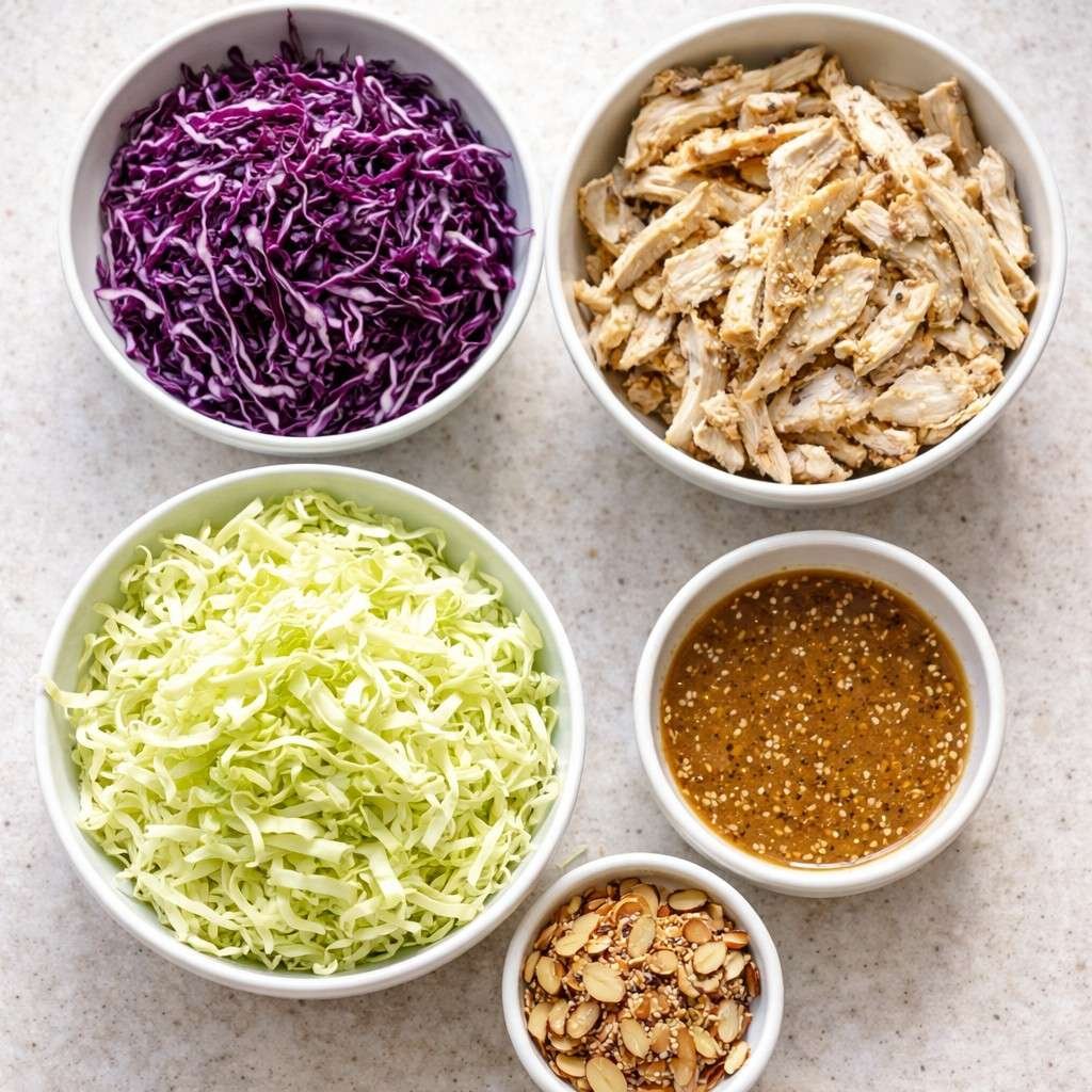 Asian Chicken Salad Bowls ingredients