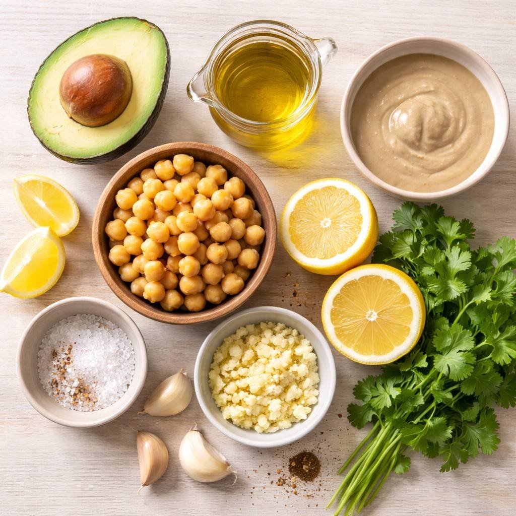 Avocado Hummus Dip ingredients