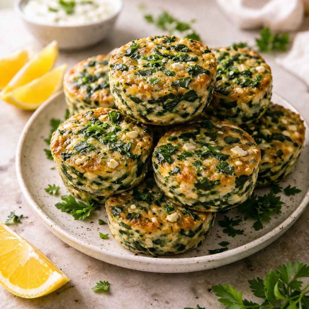 Baked Spinach Feta Cakes