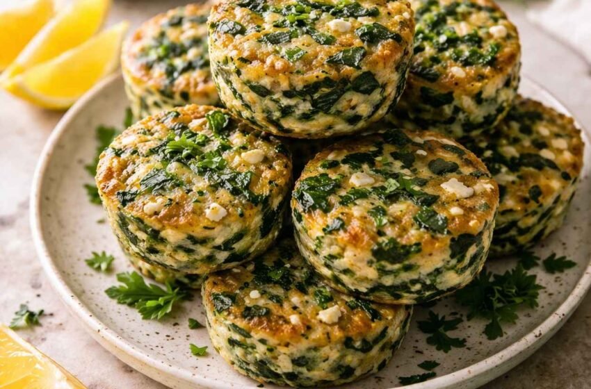 Baked Spinach Feta Cakes