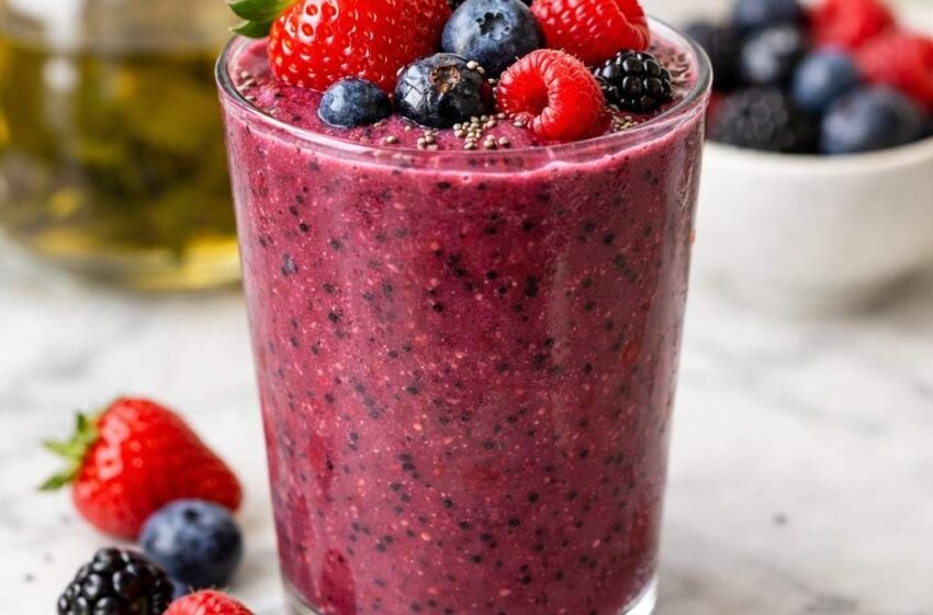 Berry Green Tea Smoothie