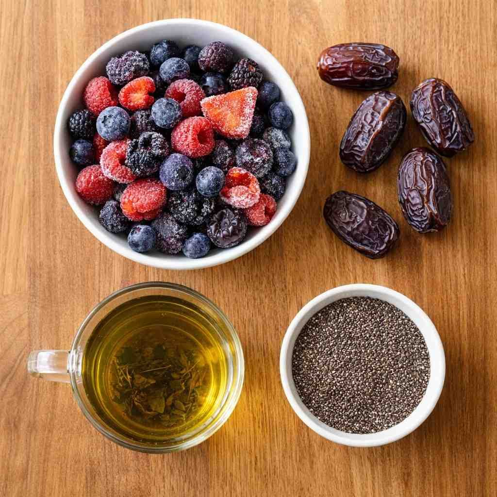 Berry Green Tea Smoothie ingredients