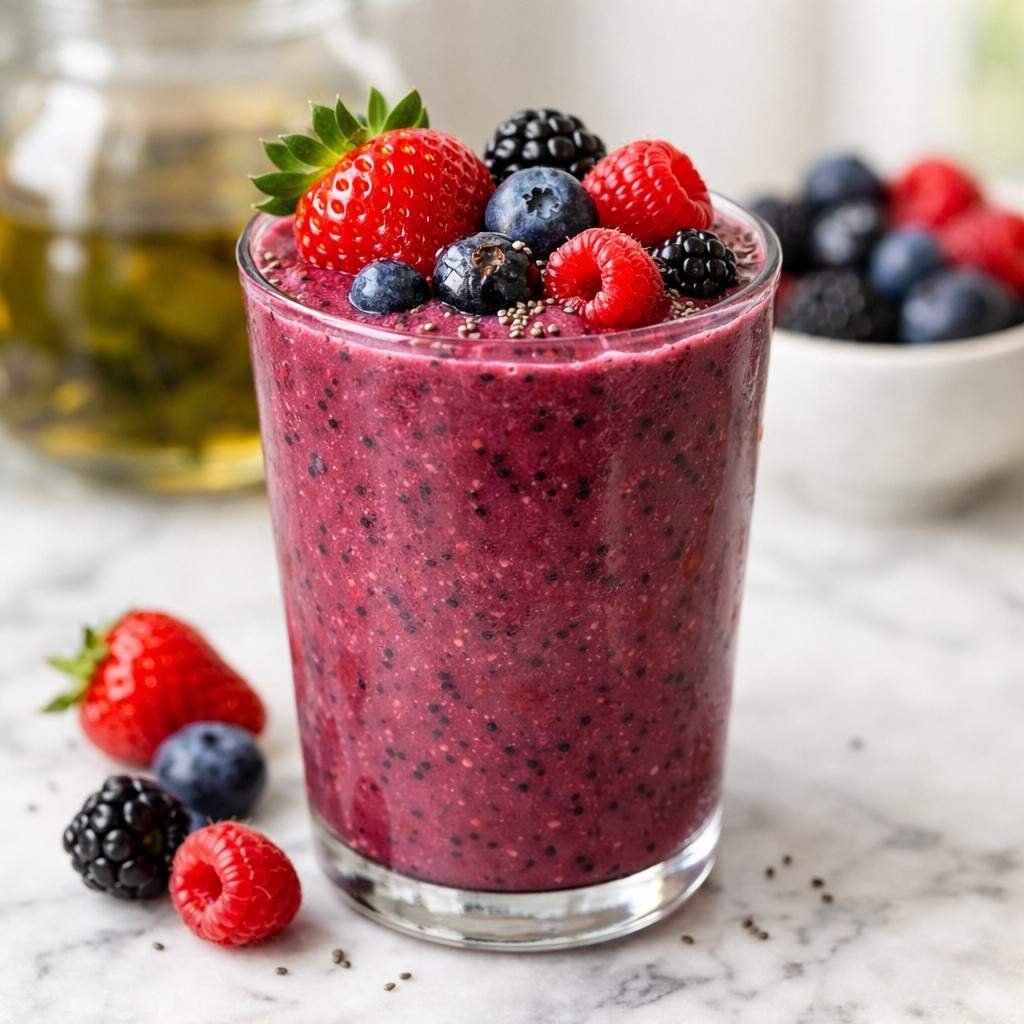 Berry Green Tea Smoothie