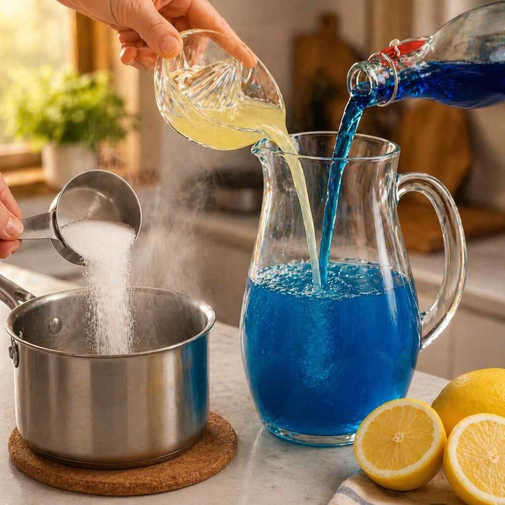 Blue Raspberry Lemonade preparation