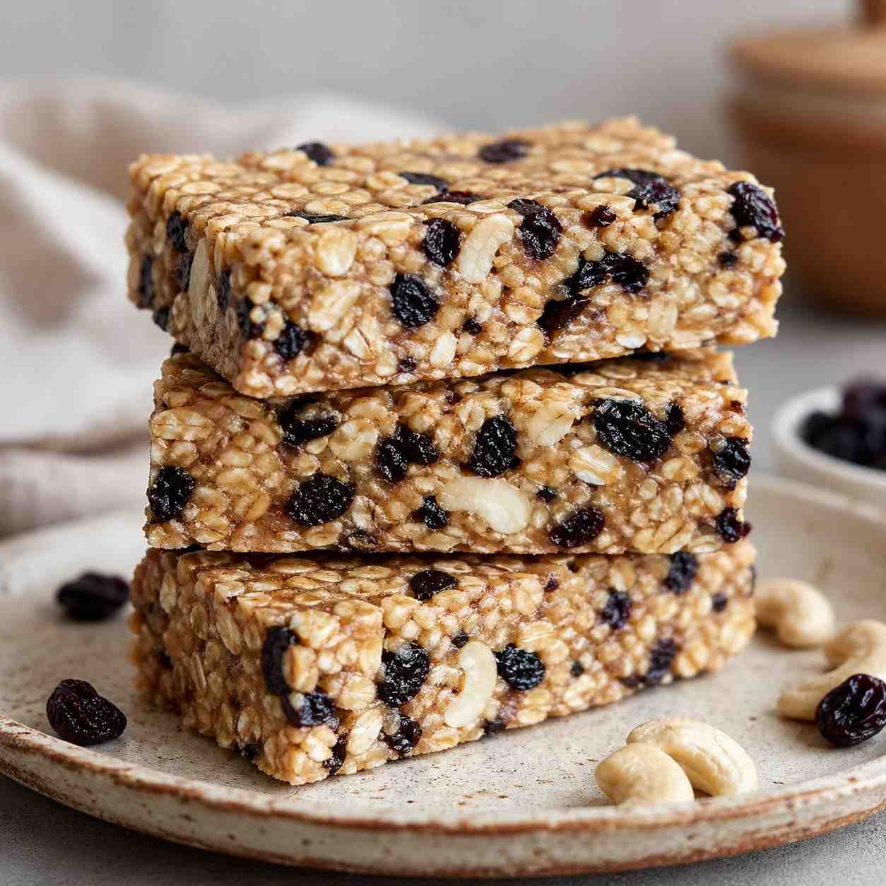 Blueberry Cashew Oat Bars