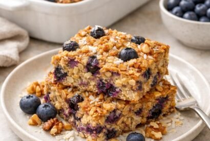 Thumbnail for Blueberry Coconut Walnut Baked Oatmeal