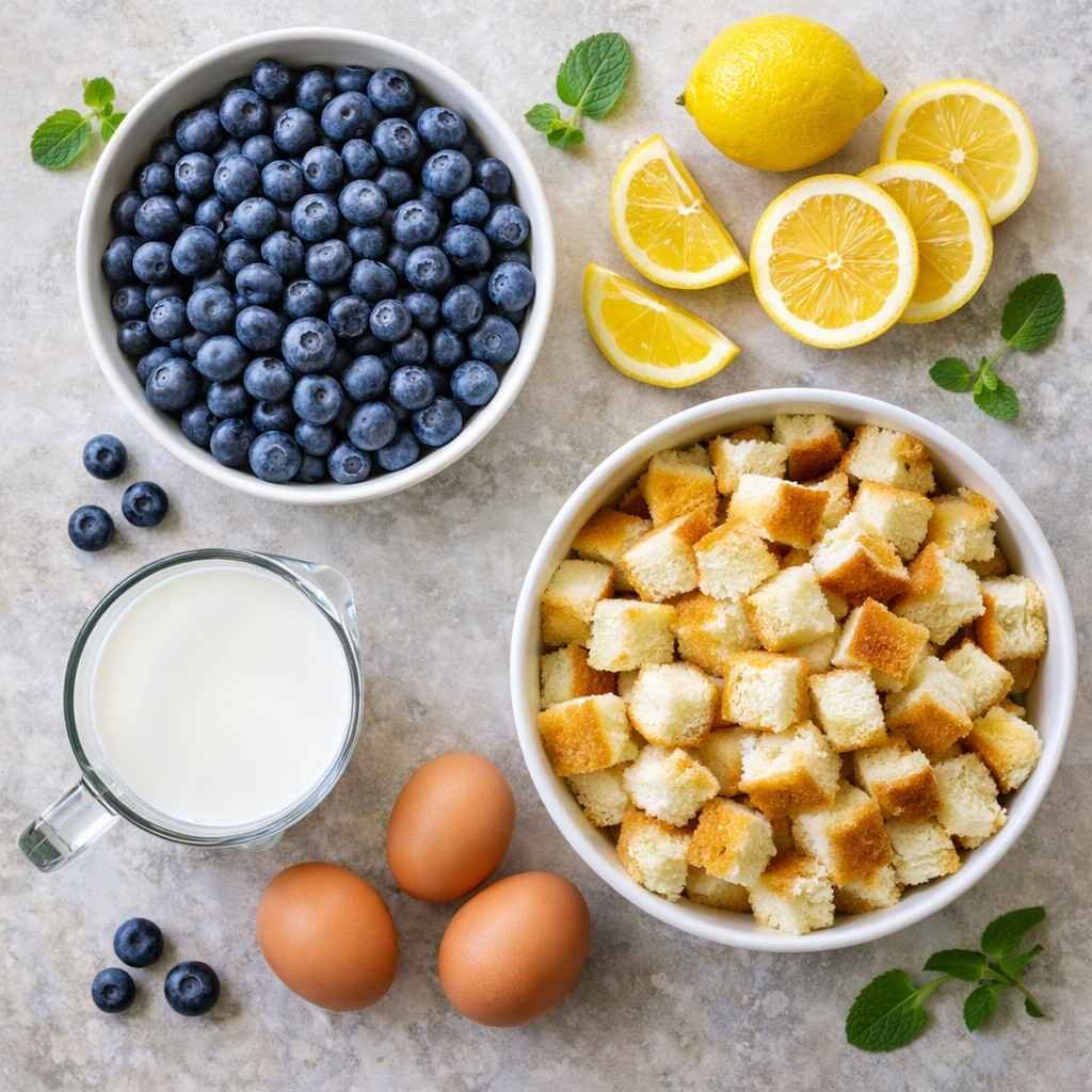 Blueberry Trifle ingredients