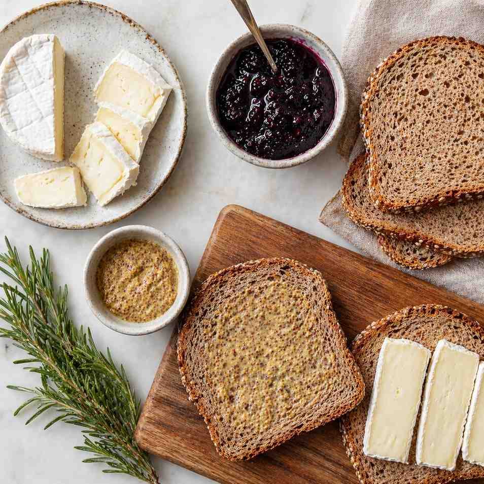 Brie and Blackberry Jam Grilled Cheese Sandwich ingredients