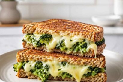 Thumbnail for Easy Cheesy Broccoli Melts Sandwich