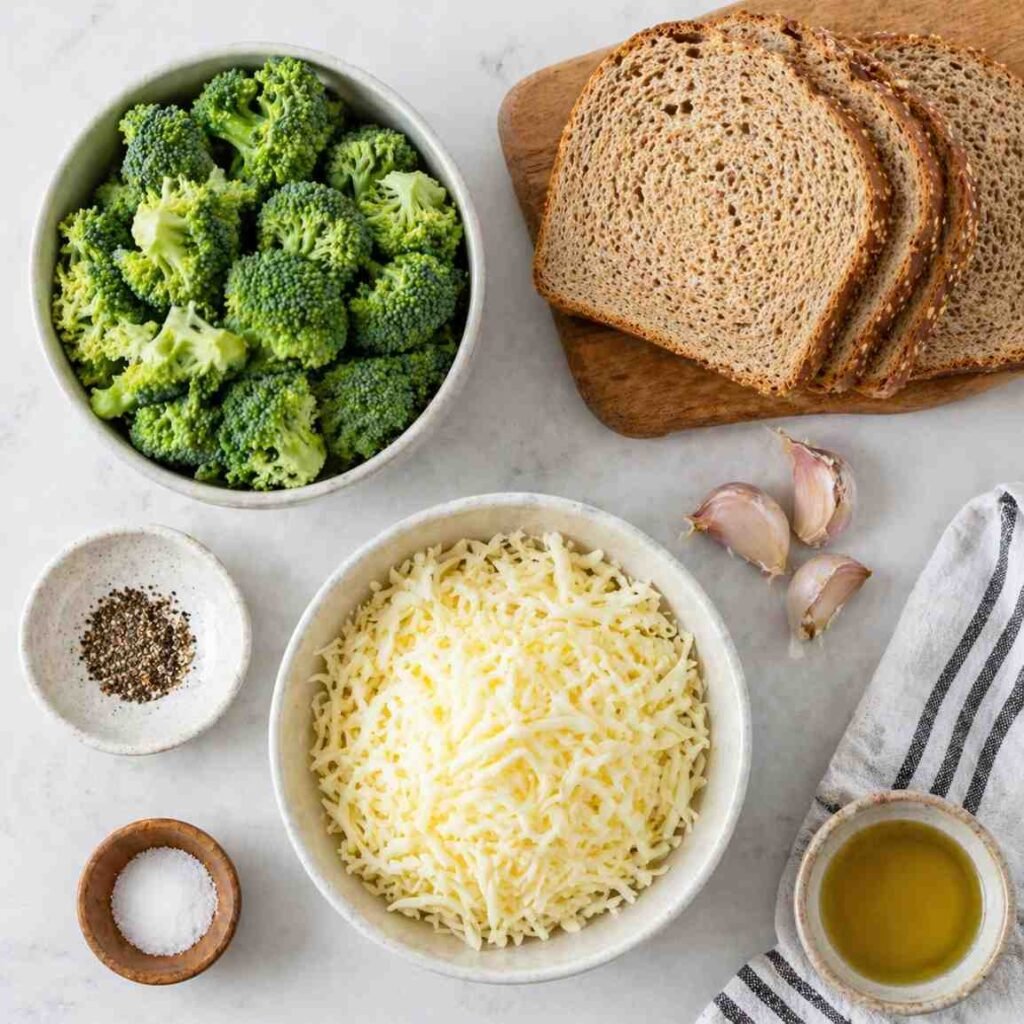 Broccoli Melts Sandwich ingredients