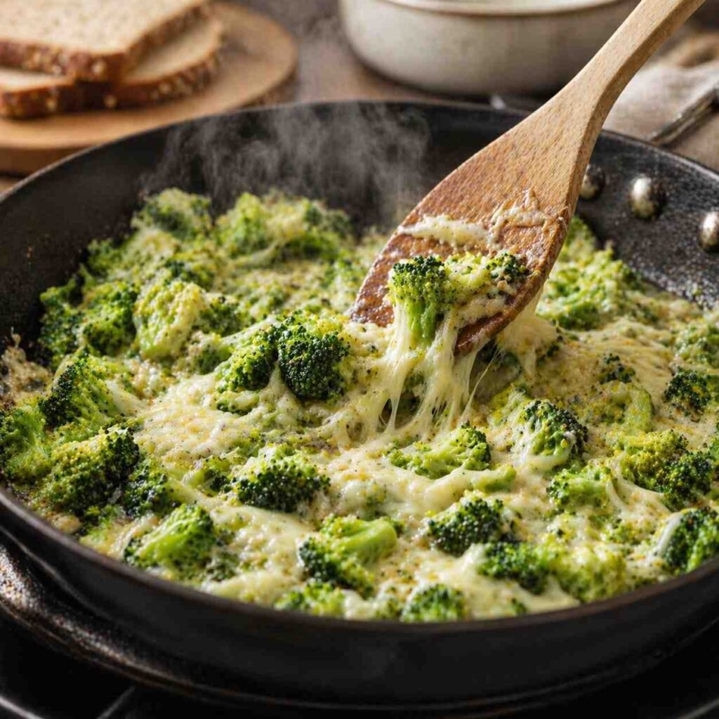 Broccoli Melts Sandwich prep