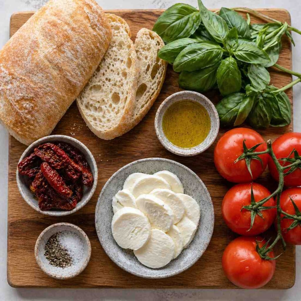 Caprese Sandwich ingredients