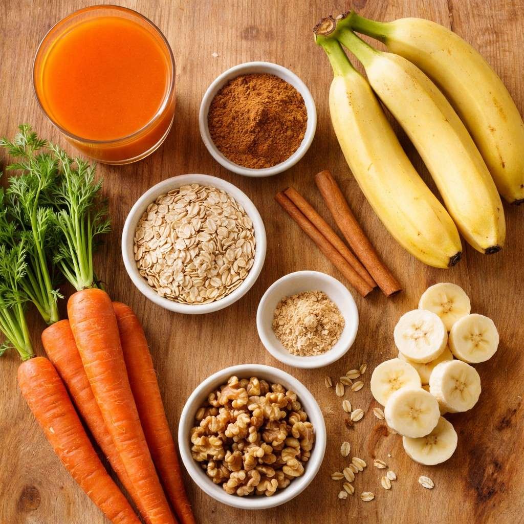 Carrot cake smoothie ingredients