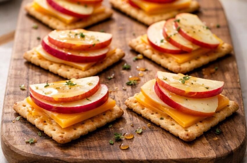 Cheddar Apple Cracker Bites
