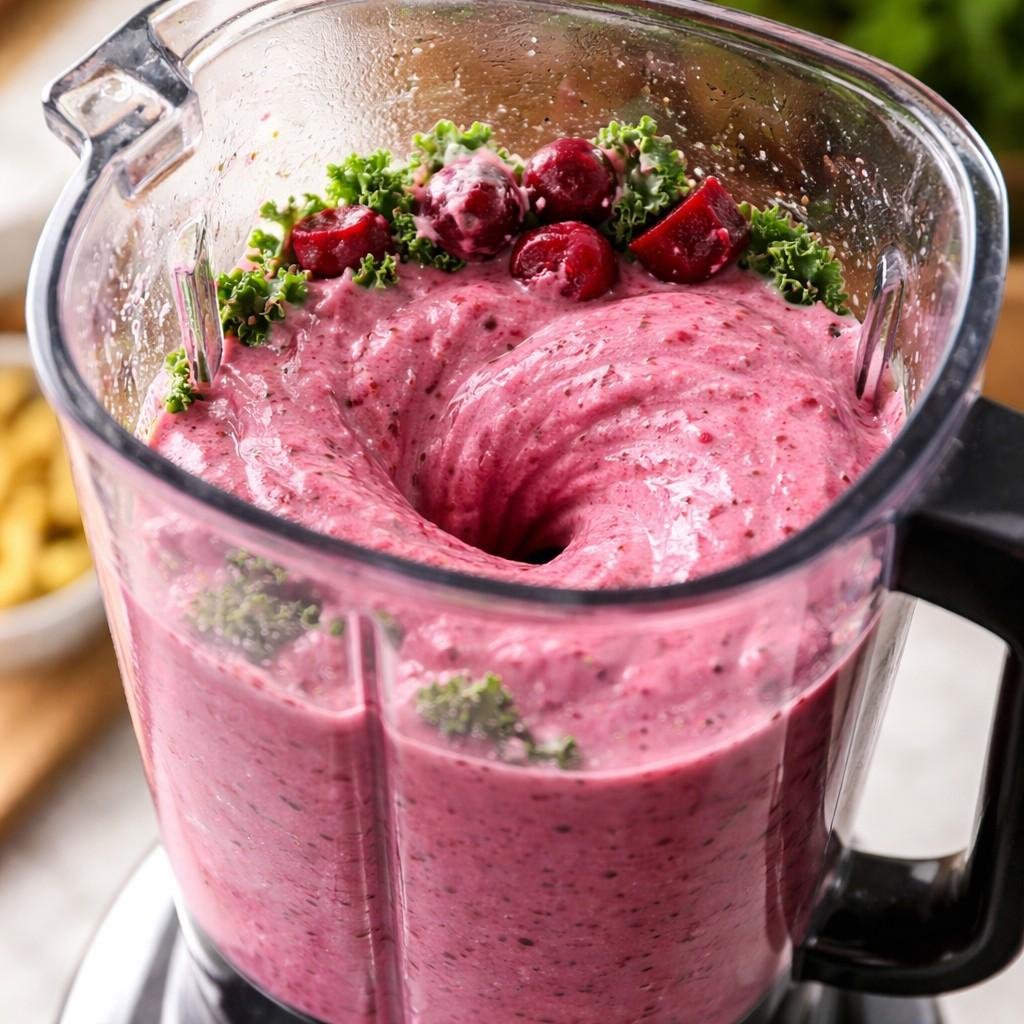 Cherry Beet Kale Smoothie blend