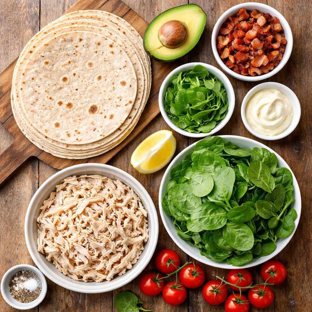 Chicken Avocado BLT Wrap ingredients
