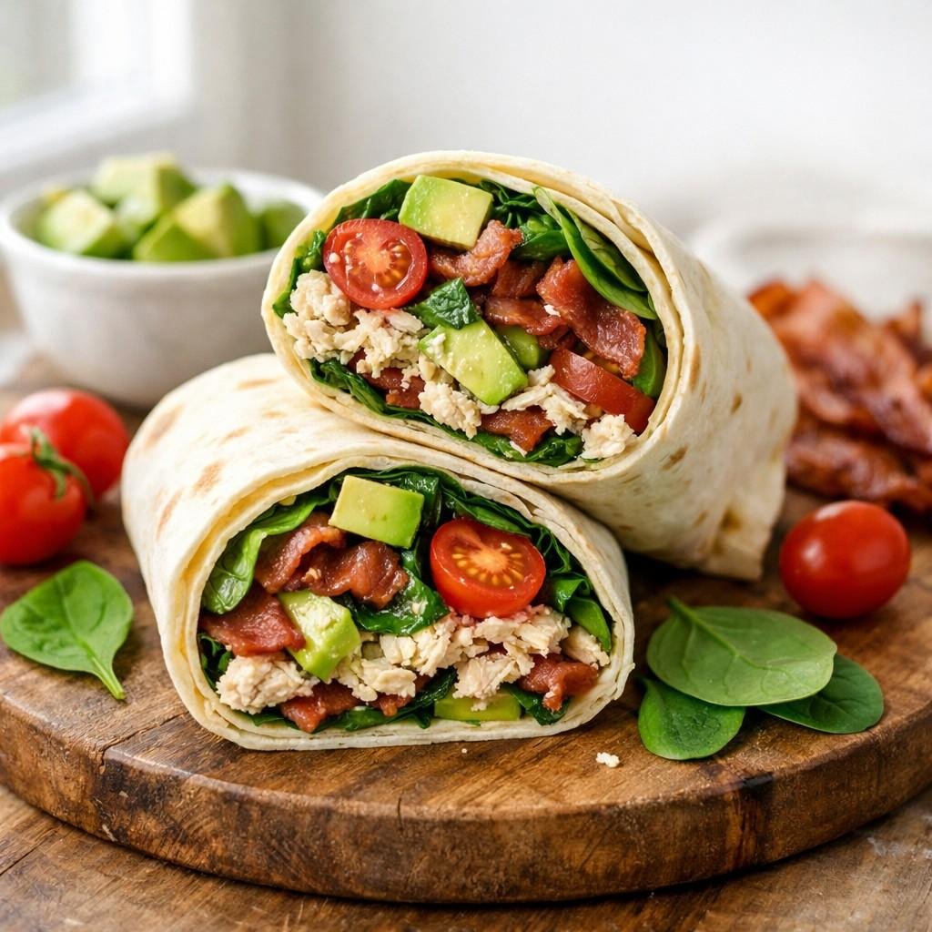 Chicken avocado BLT wrap