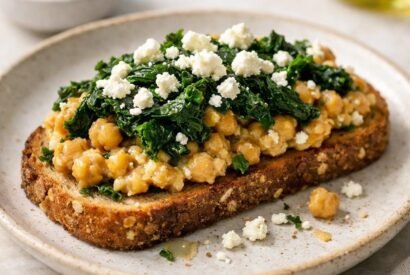 Thumbnail for High-Protein Chickpea Kale Toast Recipe