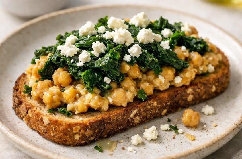 Chickpea Kale Toast