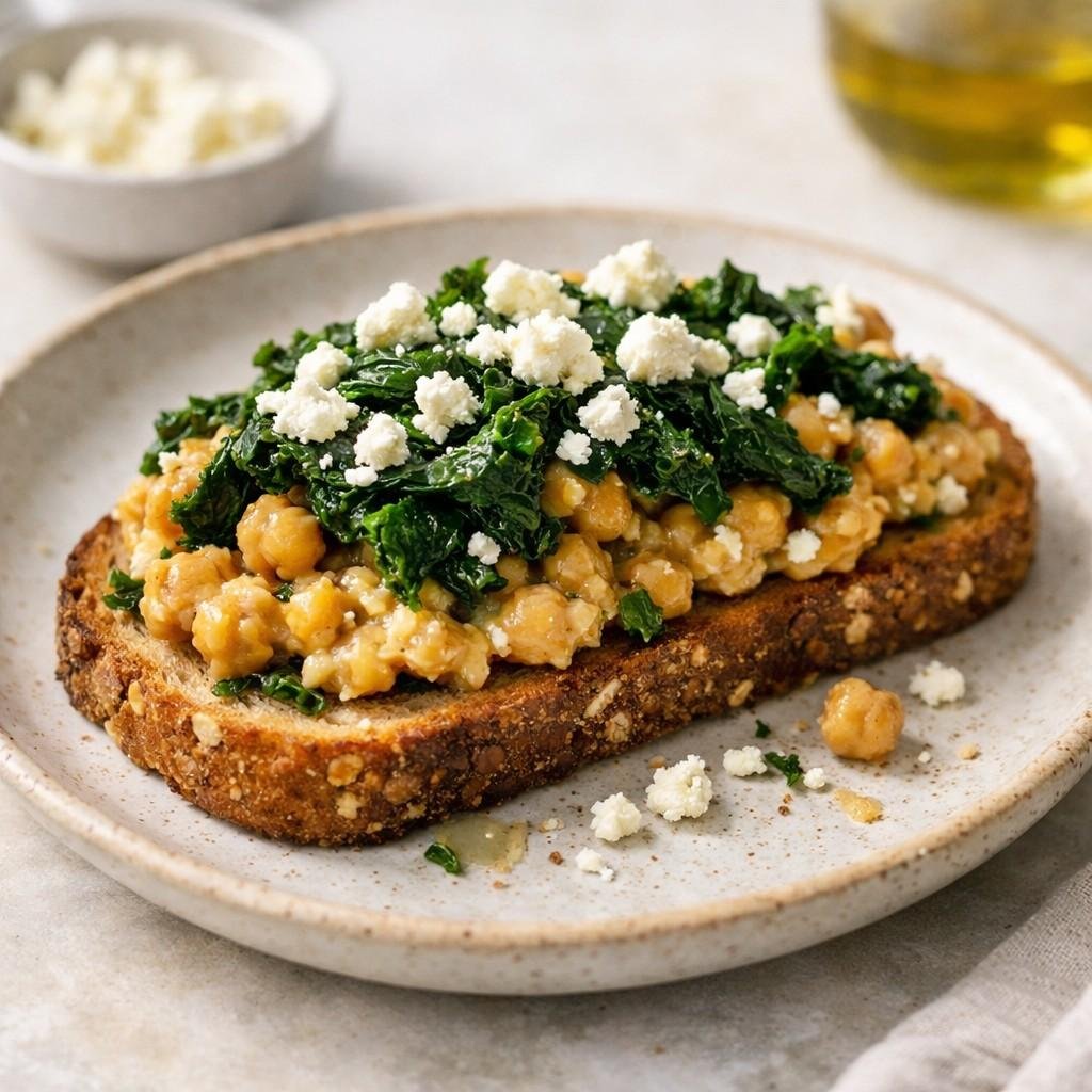 Chickpea Kale Toast