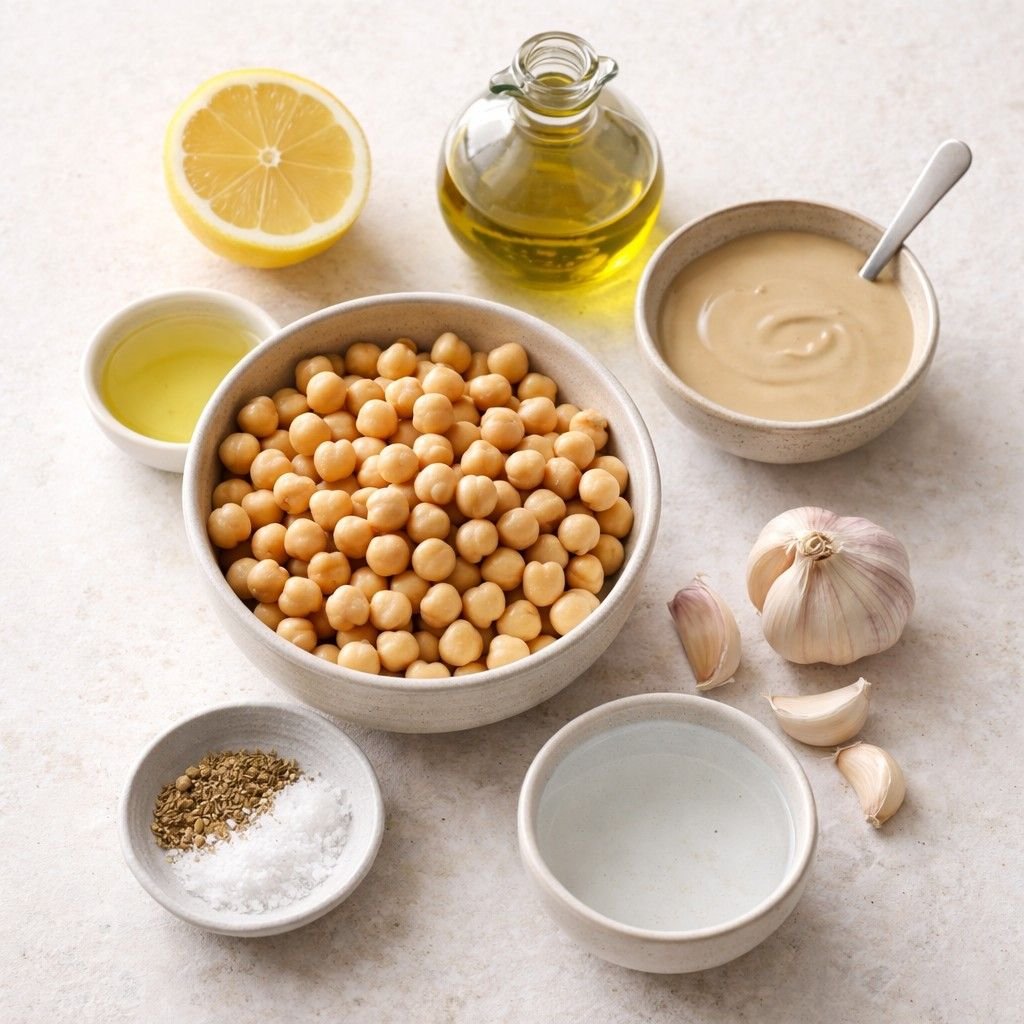 Classic Creamy Hummus ingredients