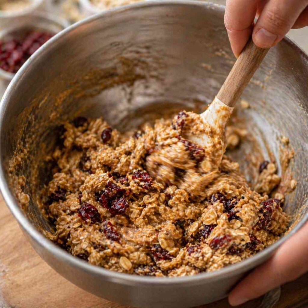 Cranberry Cashew Energy Cups prep