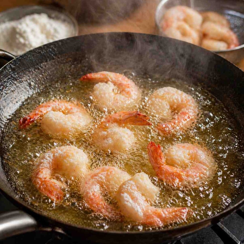 Creamy Bang Bang Shrimp prep