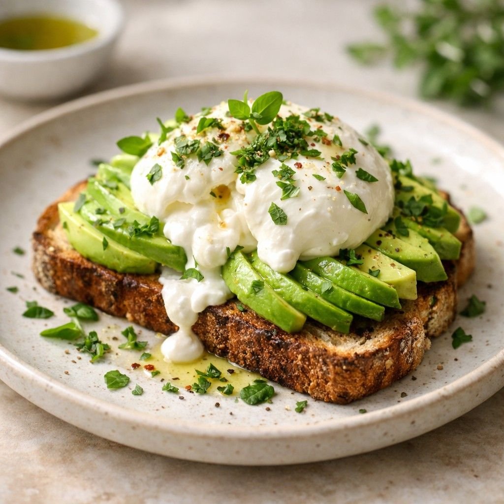 Creamy Burrata Avocado Toast